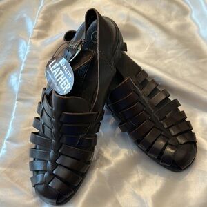 Predictions Dark Brown Leather Espadrilles